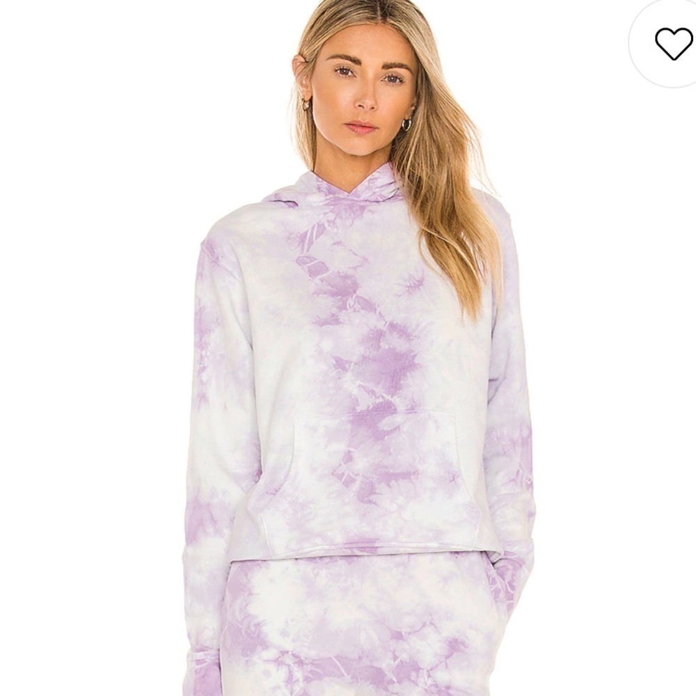 Frankies Bikini aiden lilac tie dye hoodie NWT